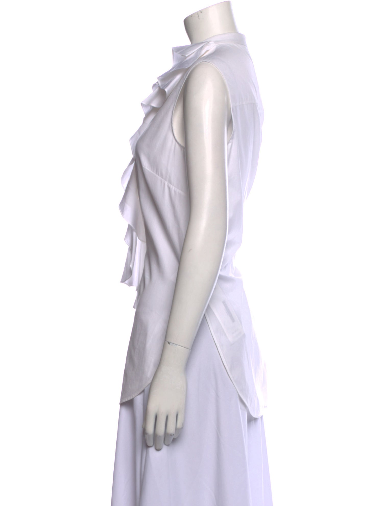 Alexander McQueen Mock Neck Sleeveless Top