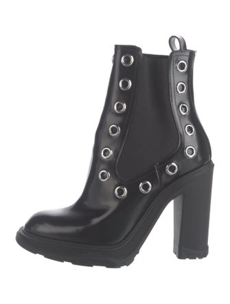 Alexander McQueen Patent Leather Combat Boots