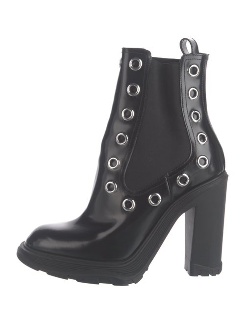 Alexander McQueen Patent Leather Combat Boots