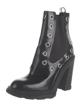 Alexander McQueen Patent Leather Combat Boots