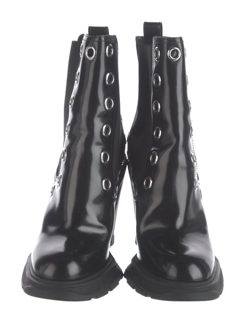 Alexander McQueen Patent Leather Combat Boots