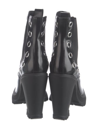 Alexander McQueen Patent Leather Combat Boots