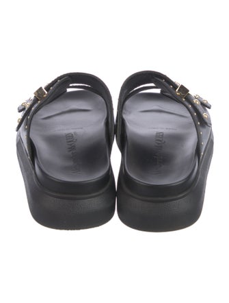 Alexander McQueen Leather Studded Accents Slides