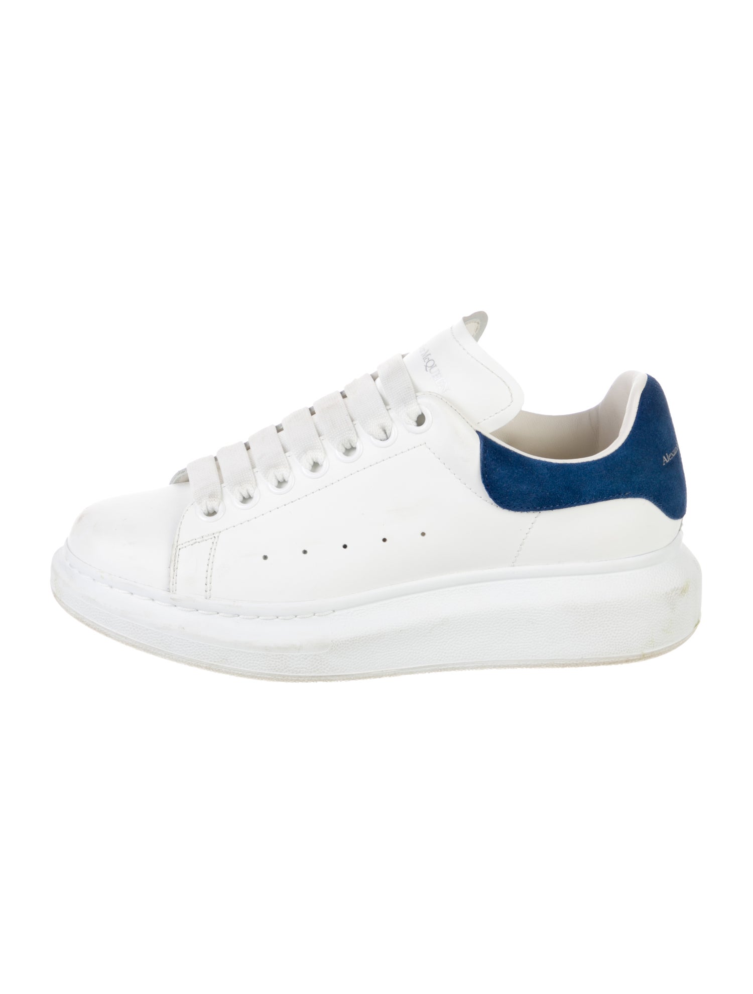 Alexander McQueen Leather Colorblock Pattern Sneakers