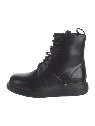 Alexander McQueen Leather Combat Boots