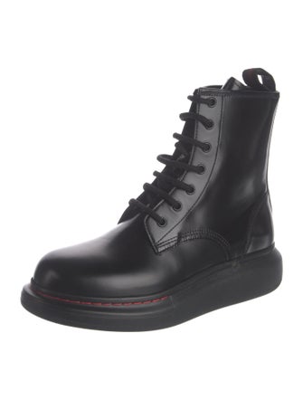 Alexander McQueen Leather Combat Boots