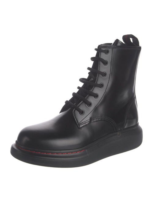 Alexander McQueen Leather Combat Boots