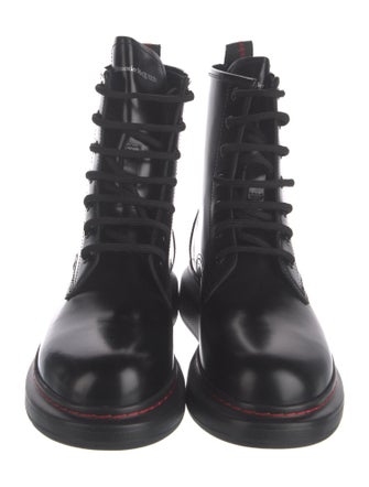 Alexander McQueen Leather Combat Boots