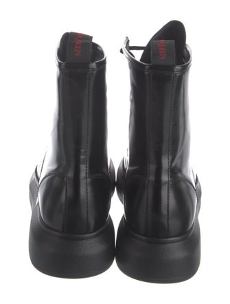 Alexander McQueen Leather Combat Boots