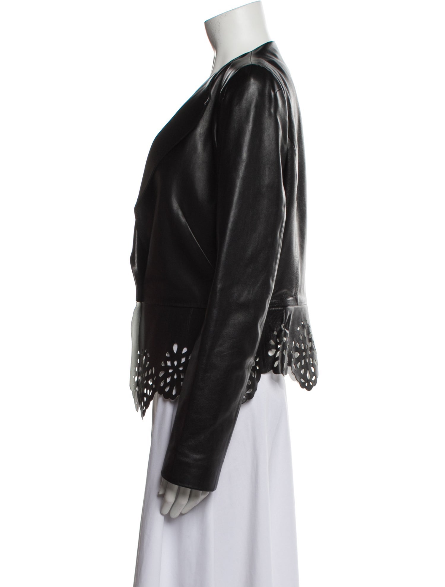 Alexander McQueen Leather Patterned Jacket