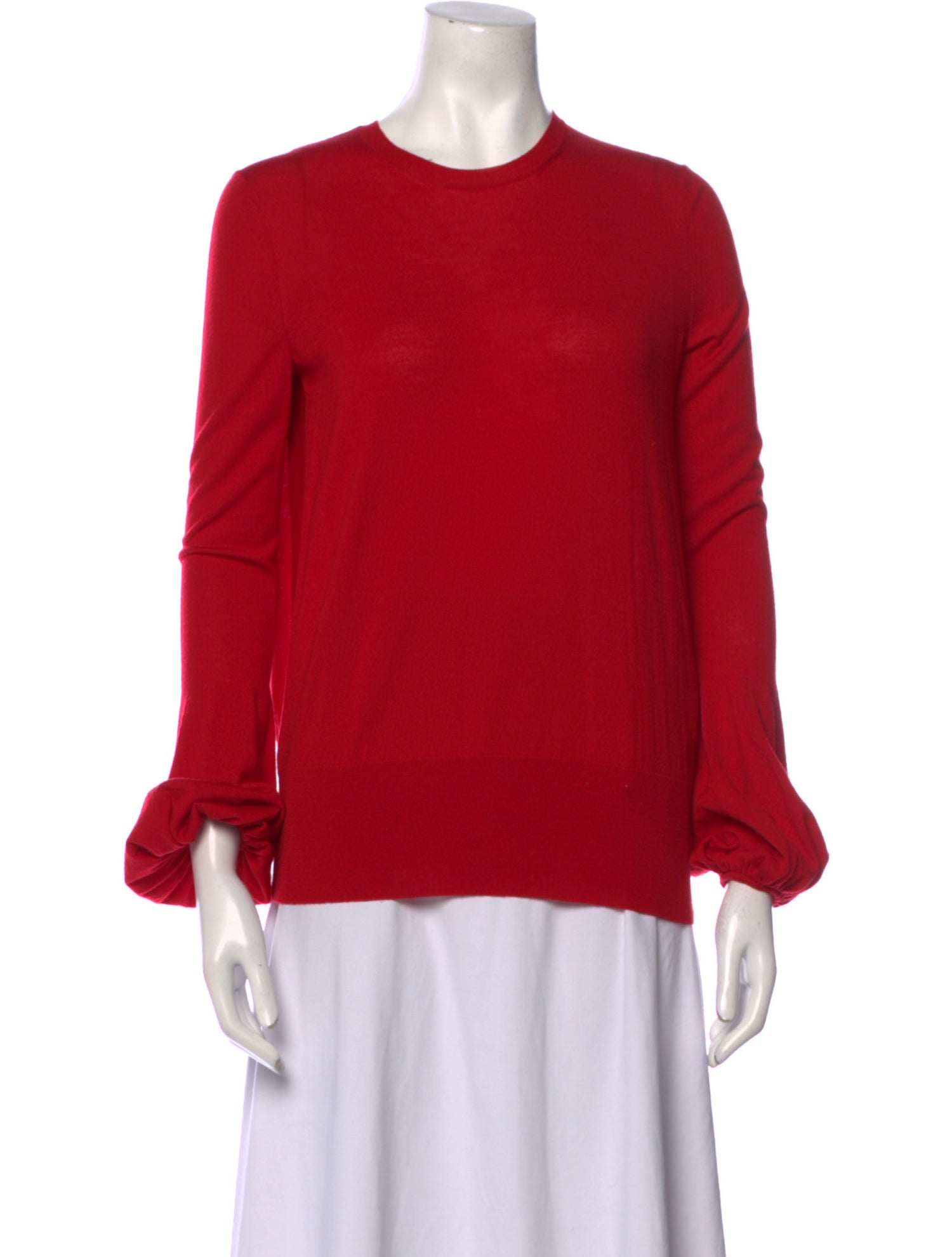 Alexander McQueen Wool Crew Neck Blouse
