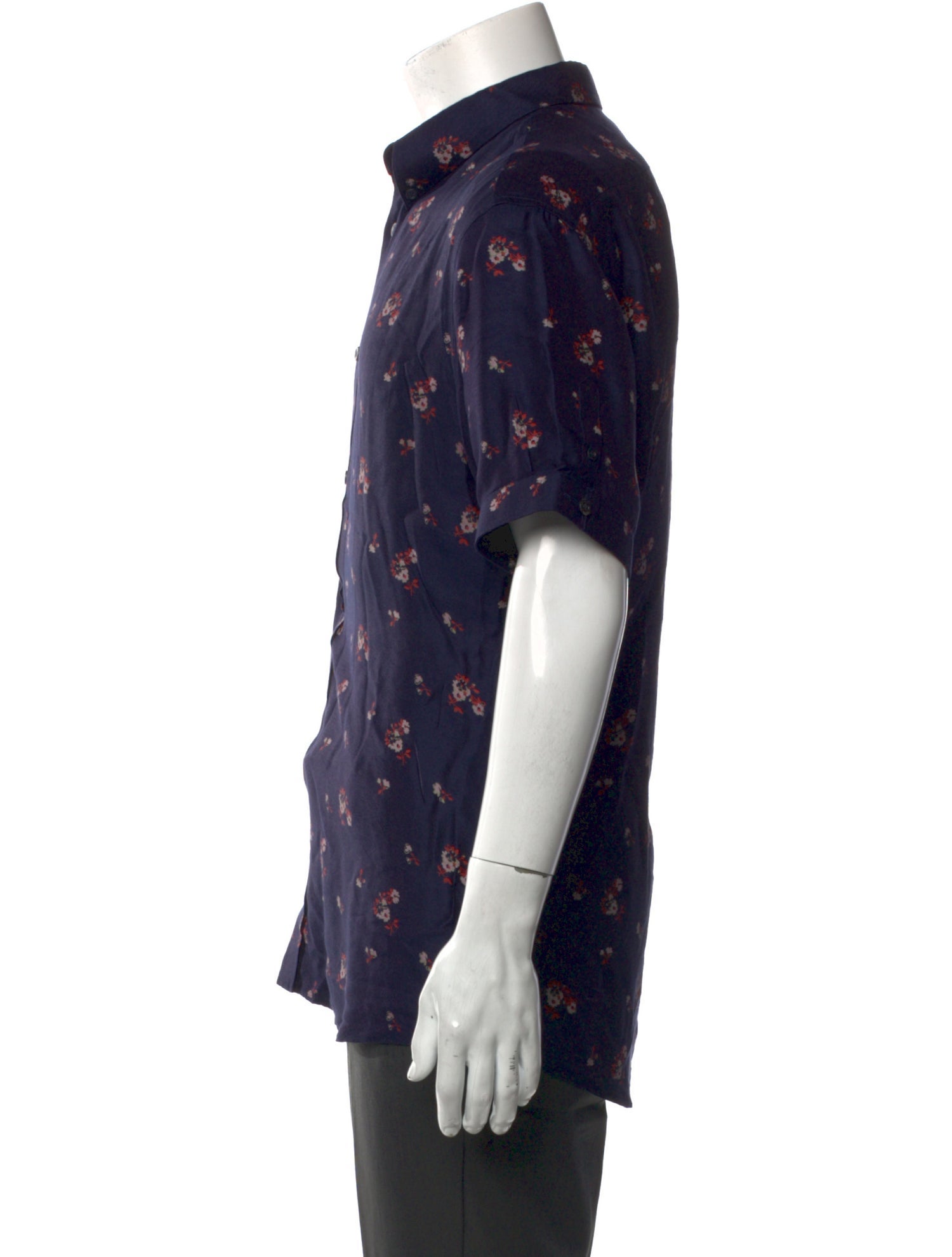 Alexander McQueen Floral Print Short Sleeve Shirt