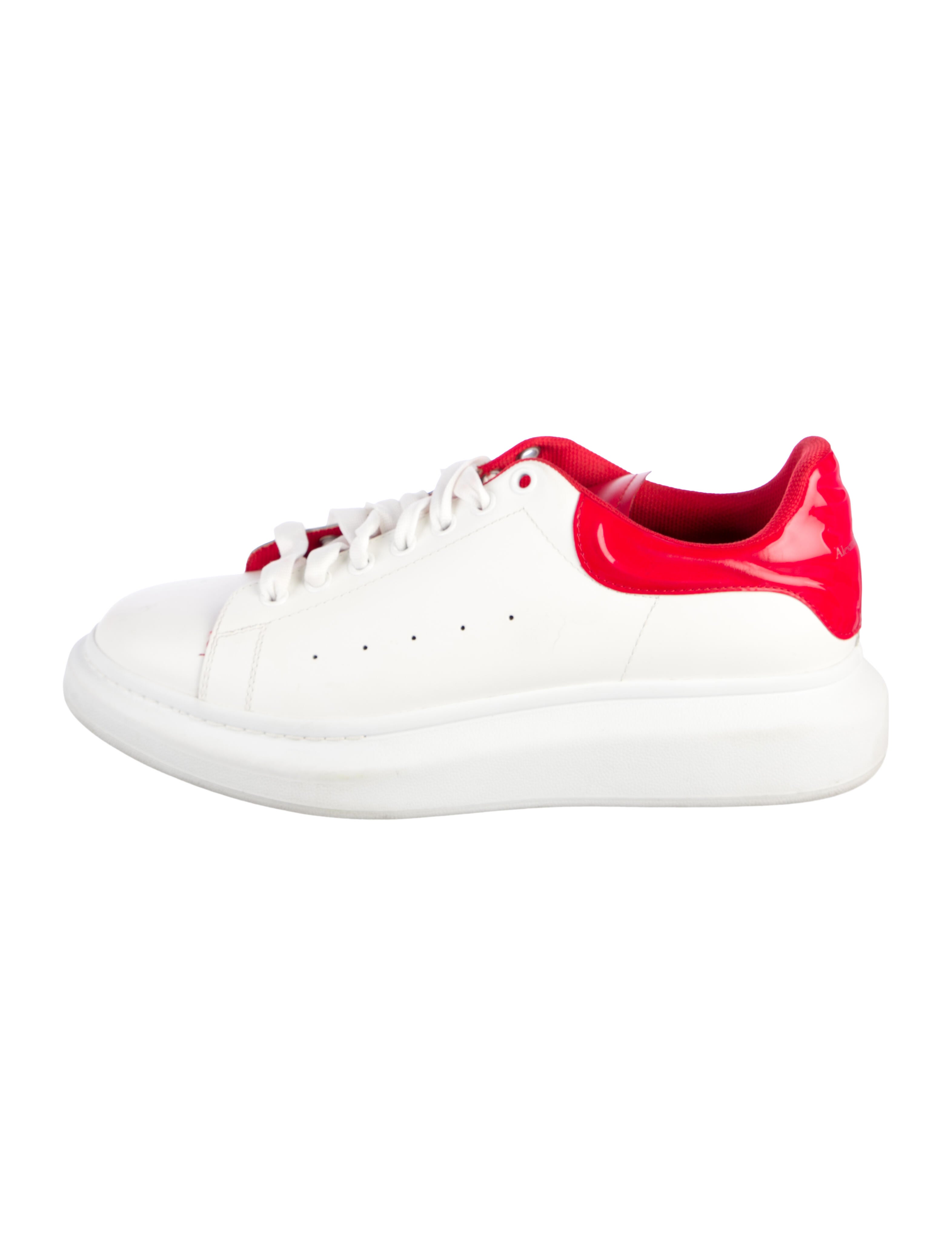 Alexander McQueen Leather Colorblock Pattern Chunky Sneakers