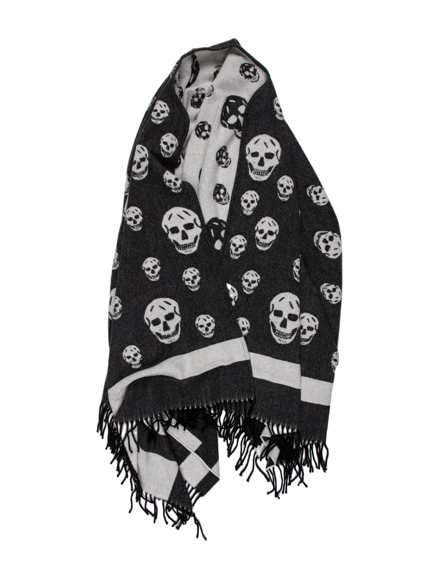 Alexander McQueen Wool Skull Shawl