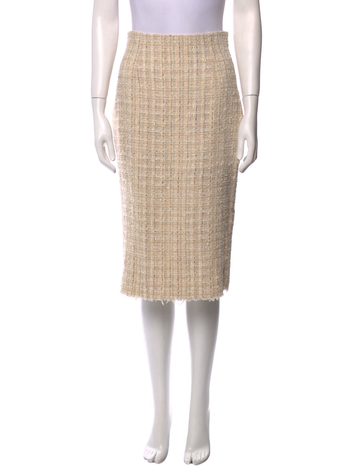 Alexander McQueen Tweed Pattern Knee-Length Skirt