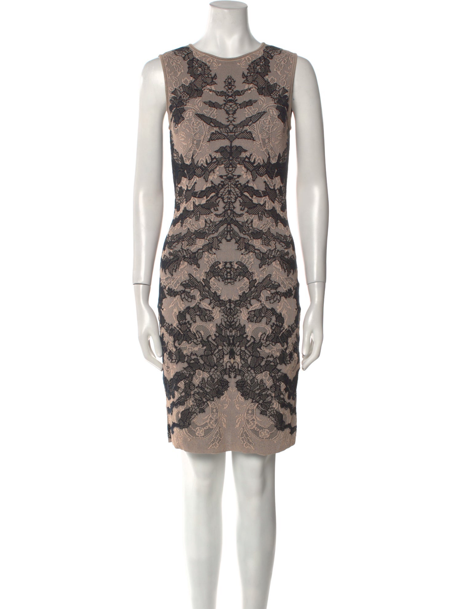 Alexander McQueen Lace Pattern Mini Dress
