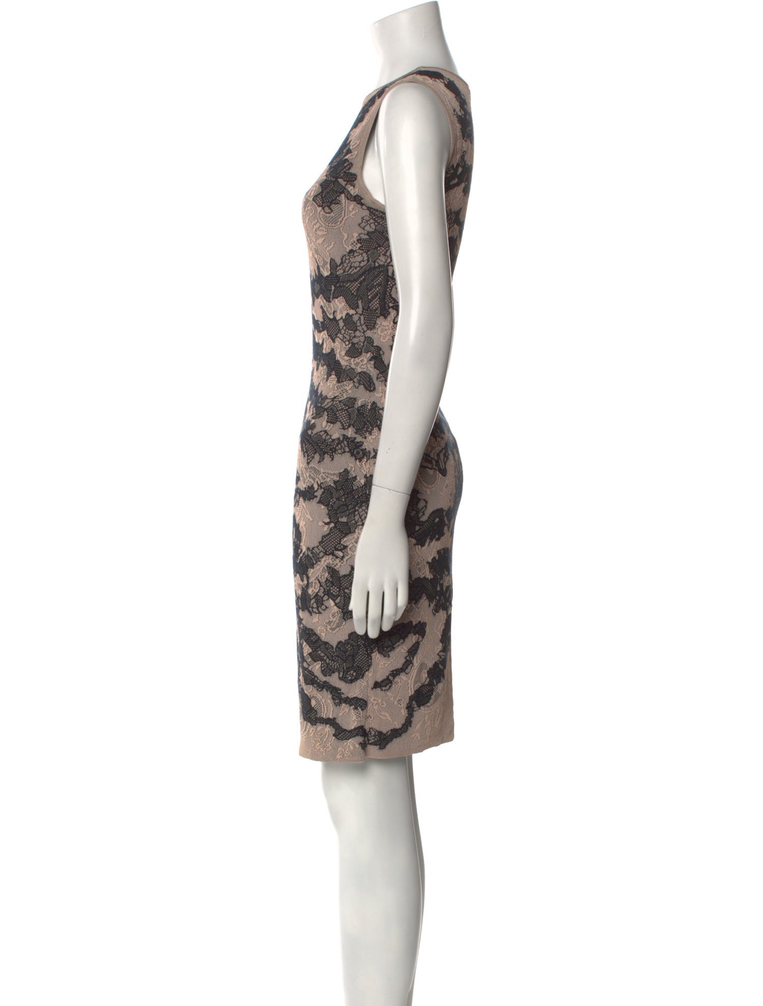 Alexander McQueen Lace Pattern Mini Dress