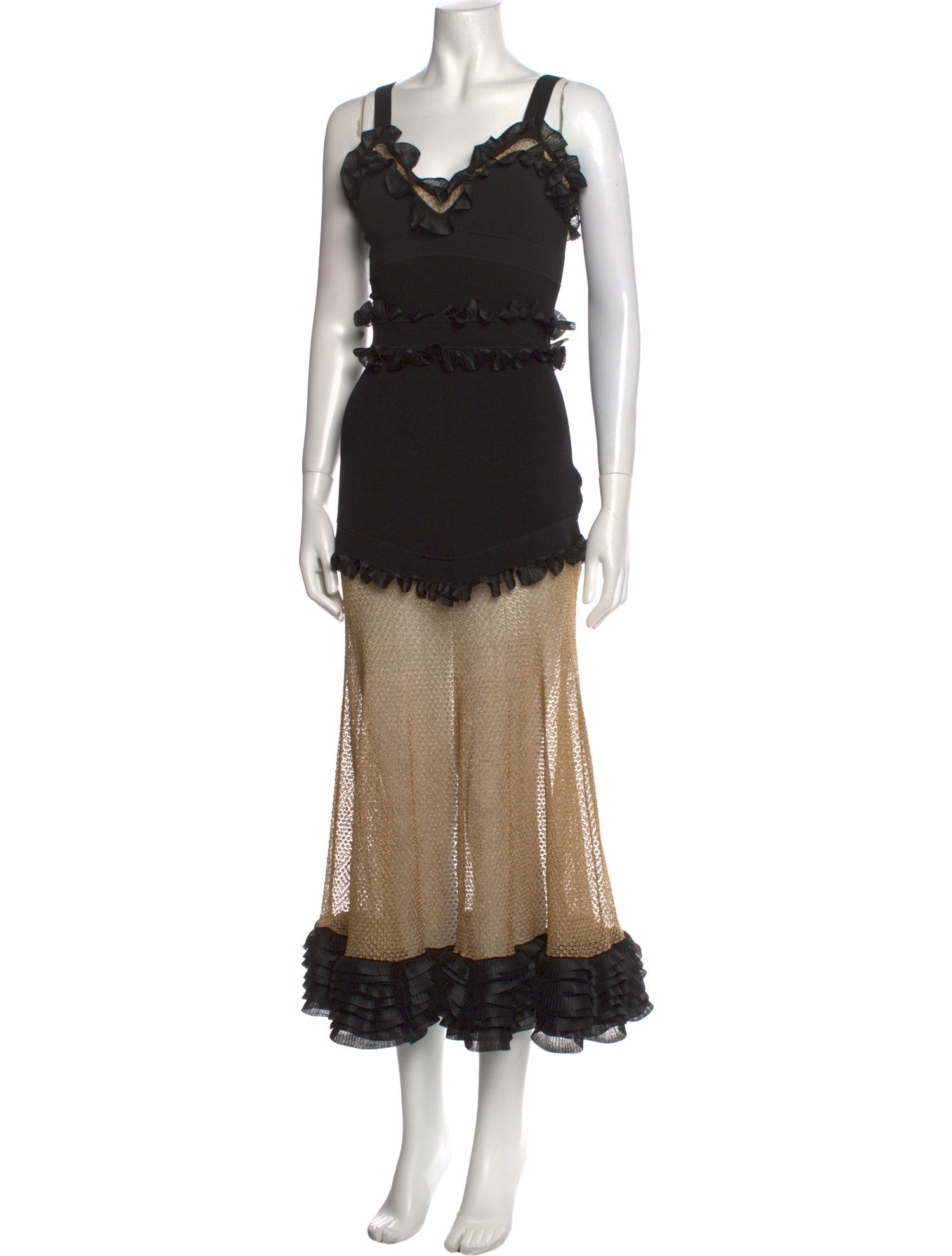 Alexander McQueen Square Neckline Midi Length Dress w/ Tags