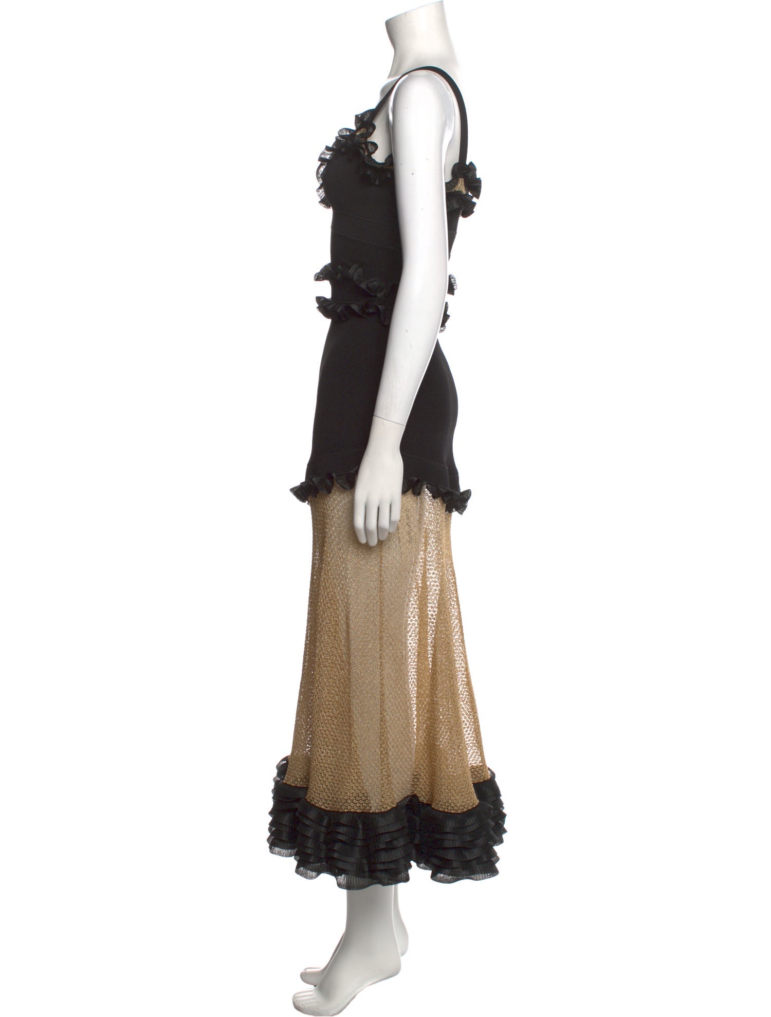 Alexander McQueen Square Neckline Midi Length Dress w/ Tags