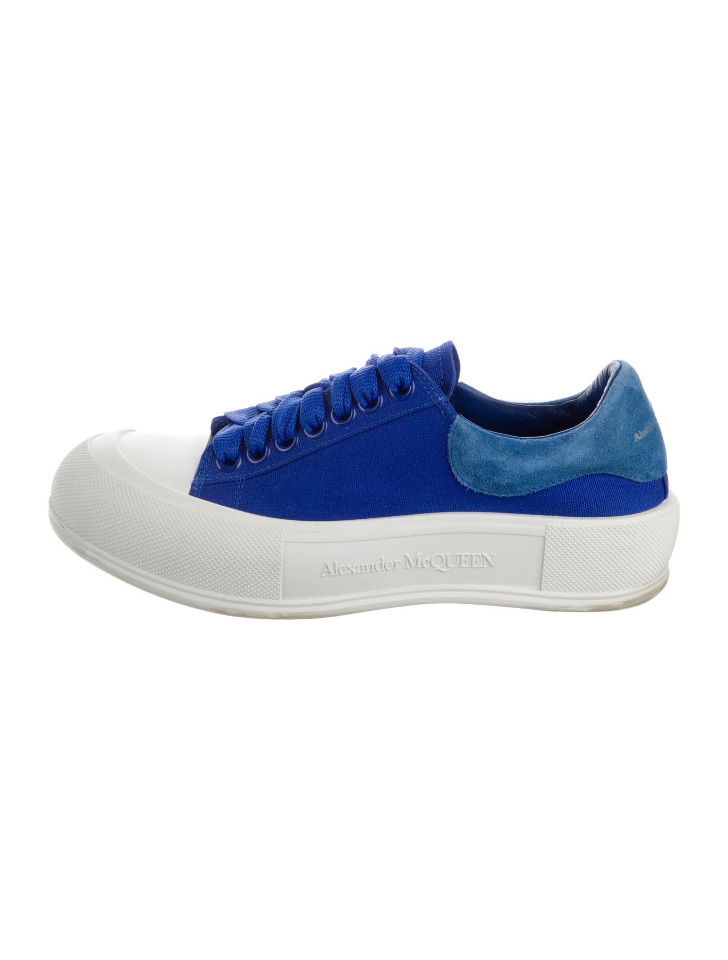 Alexander McQueen Canvas Colorblock Pattern Sneakers