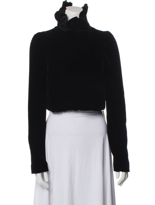 Alexander McQueen Wool Turtleneck Crop Top