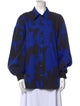 Alexander McQueen Printed Long Sleeve Button-Up Top