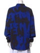 Alexander McQueen Printed Long Sleeve Button-Up Top