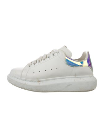 Alexander McQueen Leather Colorblock Pattern Sneakers