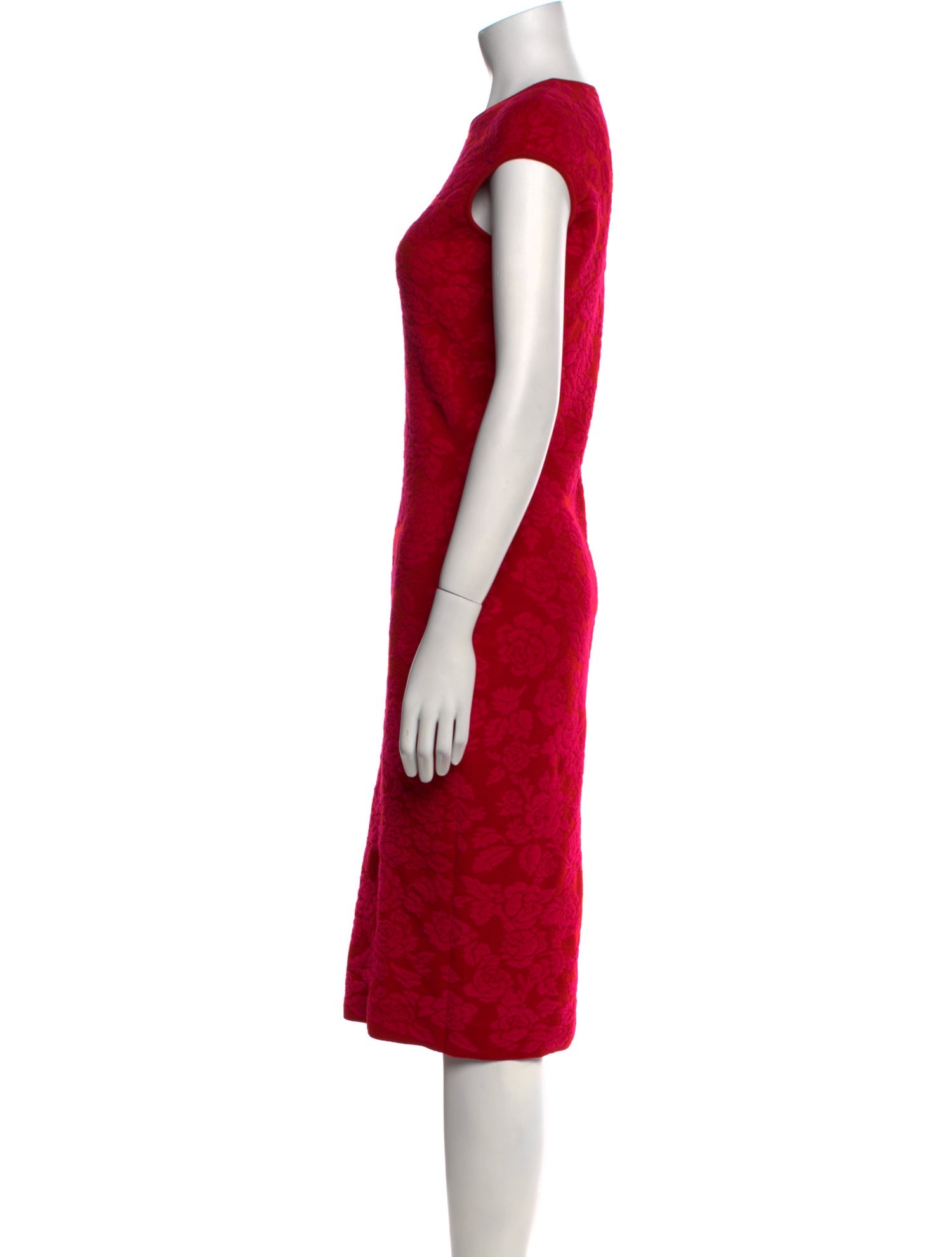 Alexander McQueen Wool Midi Length Dress