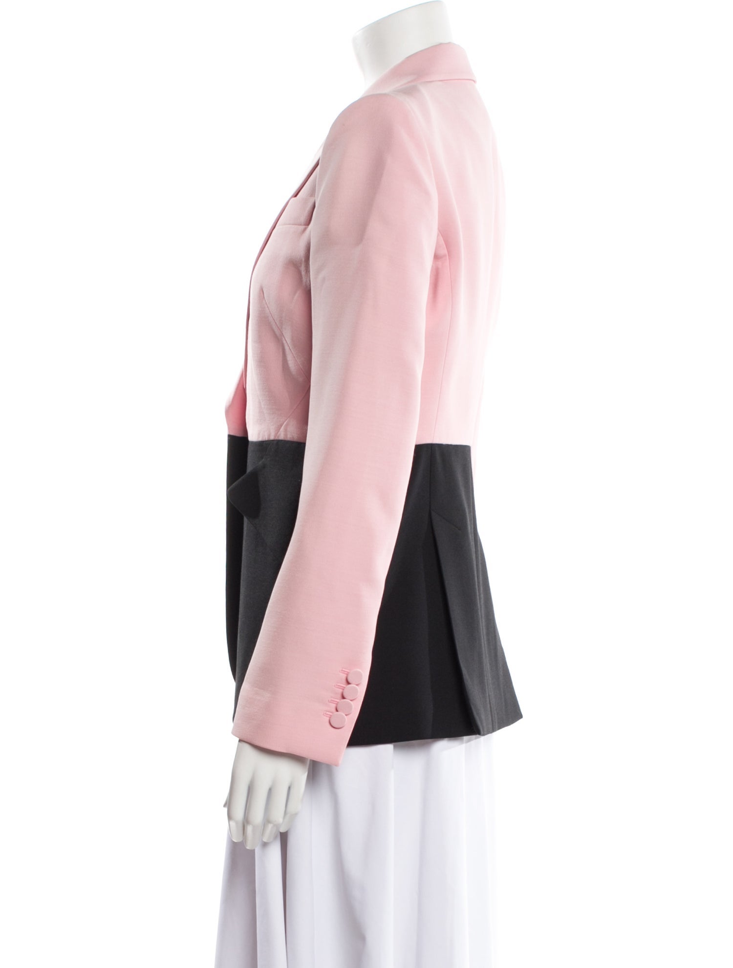 Alexander McQueen Wool Colorblock Pattern Blazer