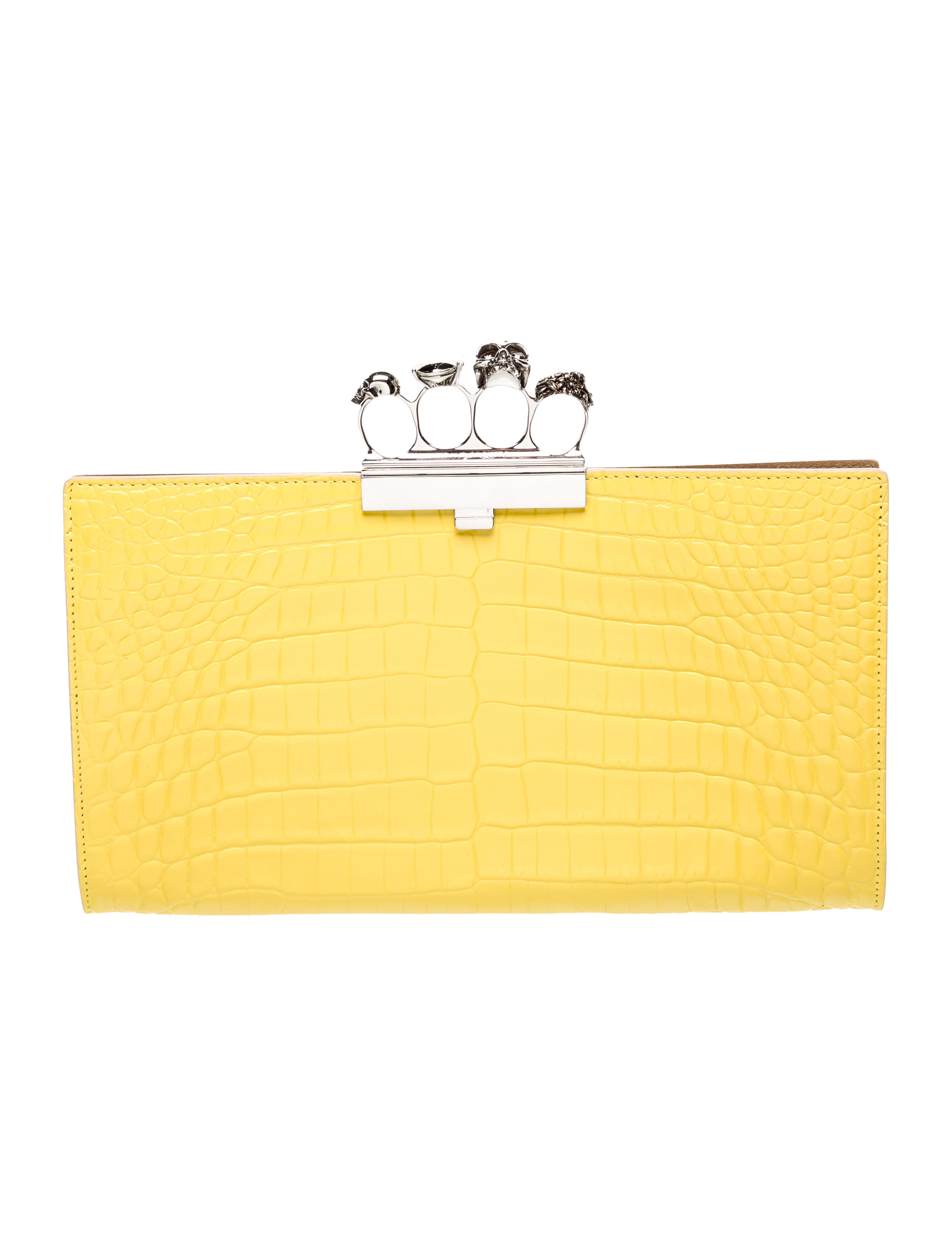 Alexander McQueen Embossed Leather Clutch