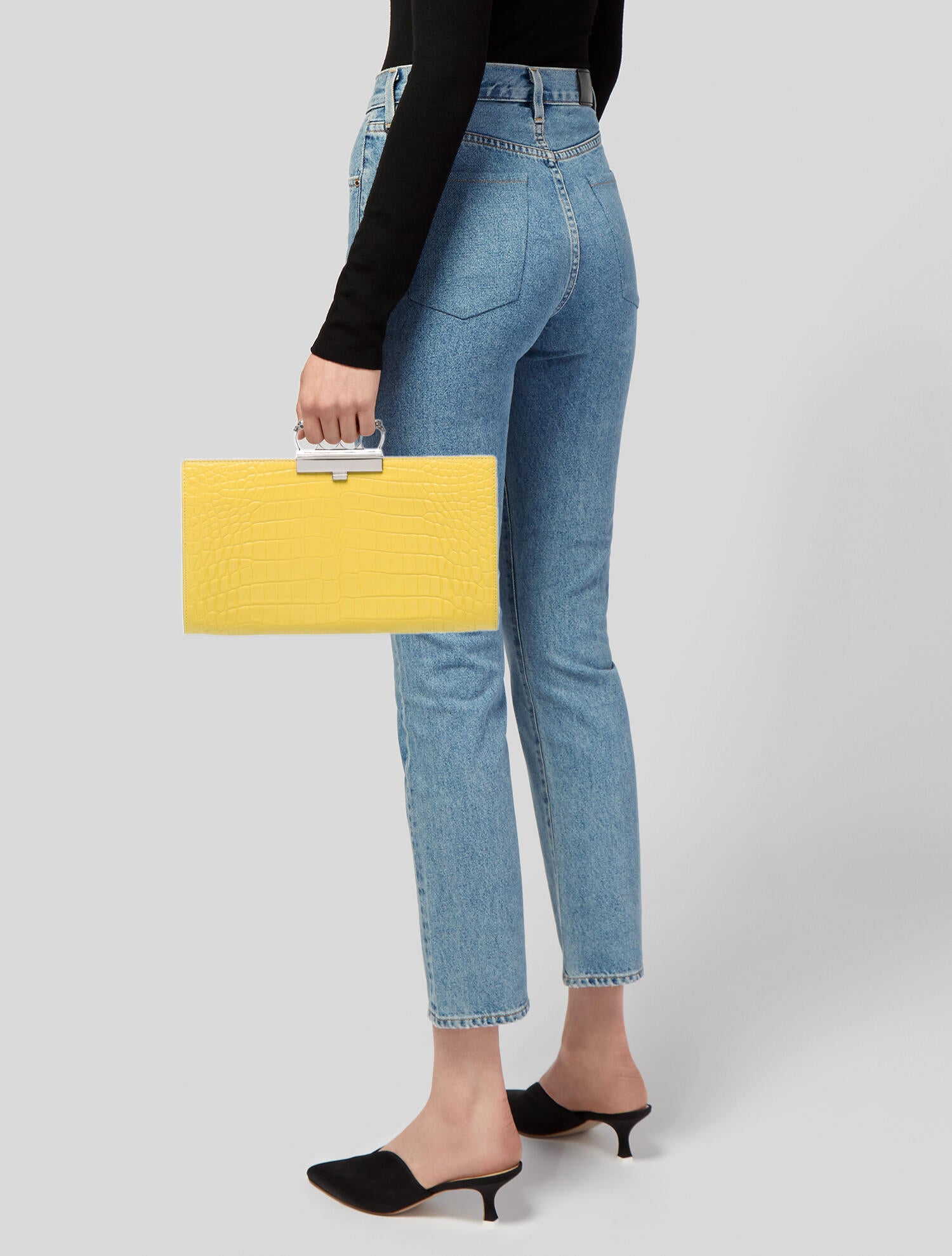 Alexander McQueen Embossed Leather Clutch