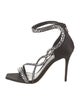Alexander McQueen Satin Crystal Embellishments Sandals