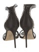 Alexander McQueen Satin Crystal Embellishments Sandals