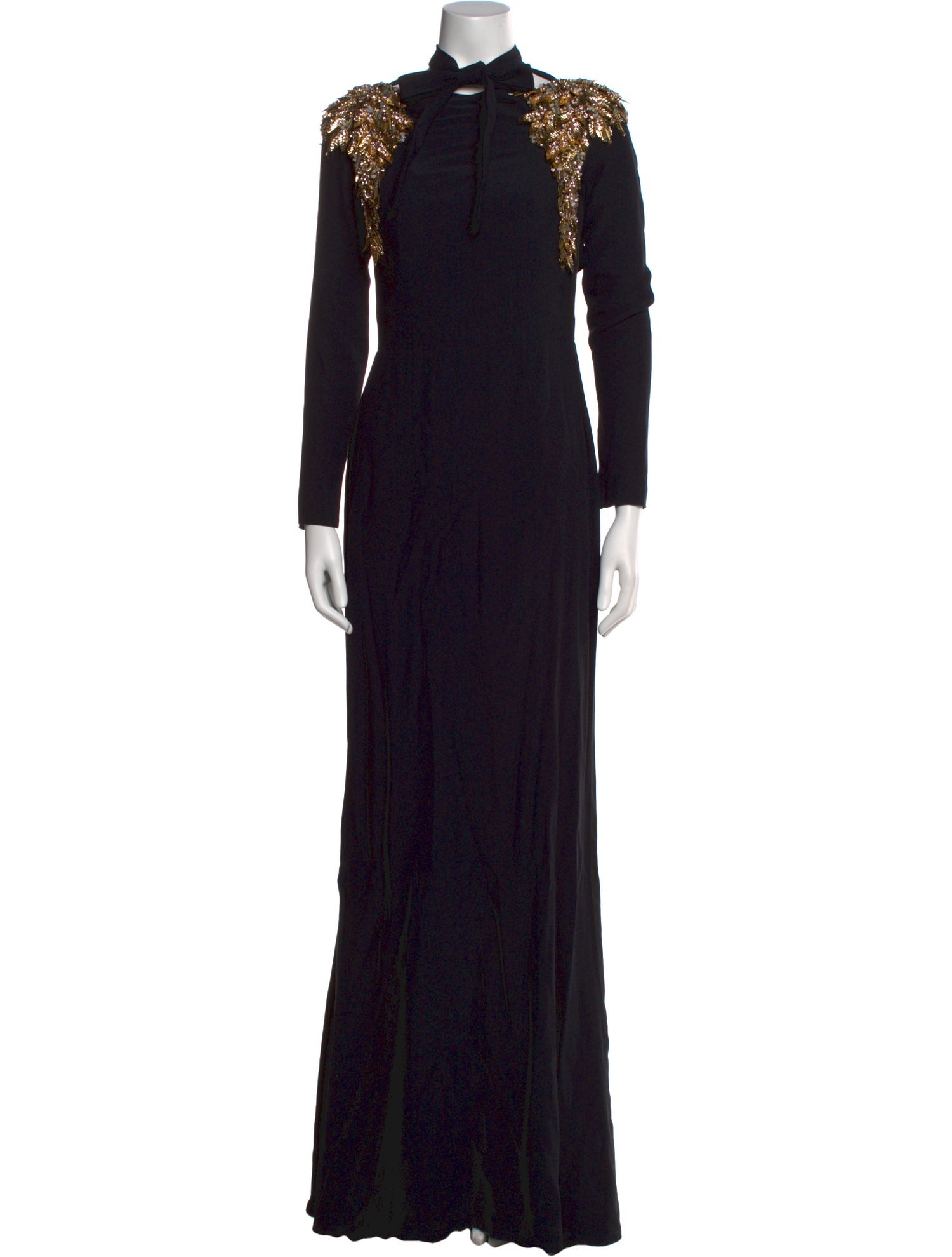 Alexander McQueen Mock Neck Long Dress