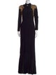 Alexander McQueen Mock Neck Long Dress