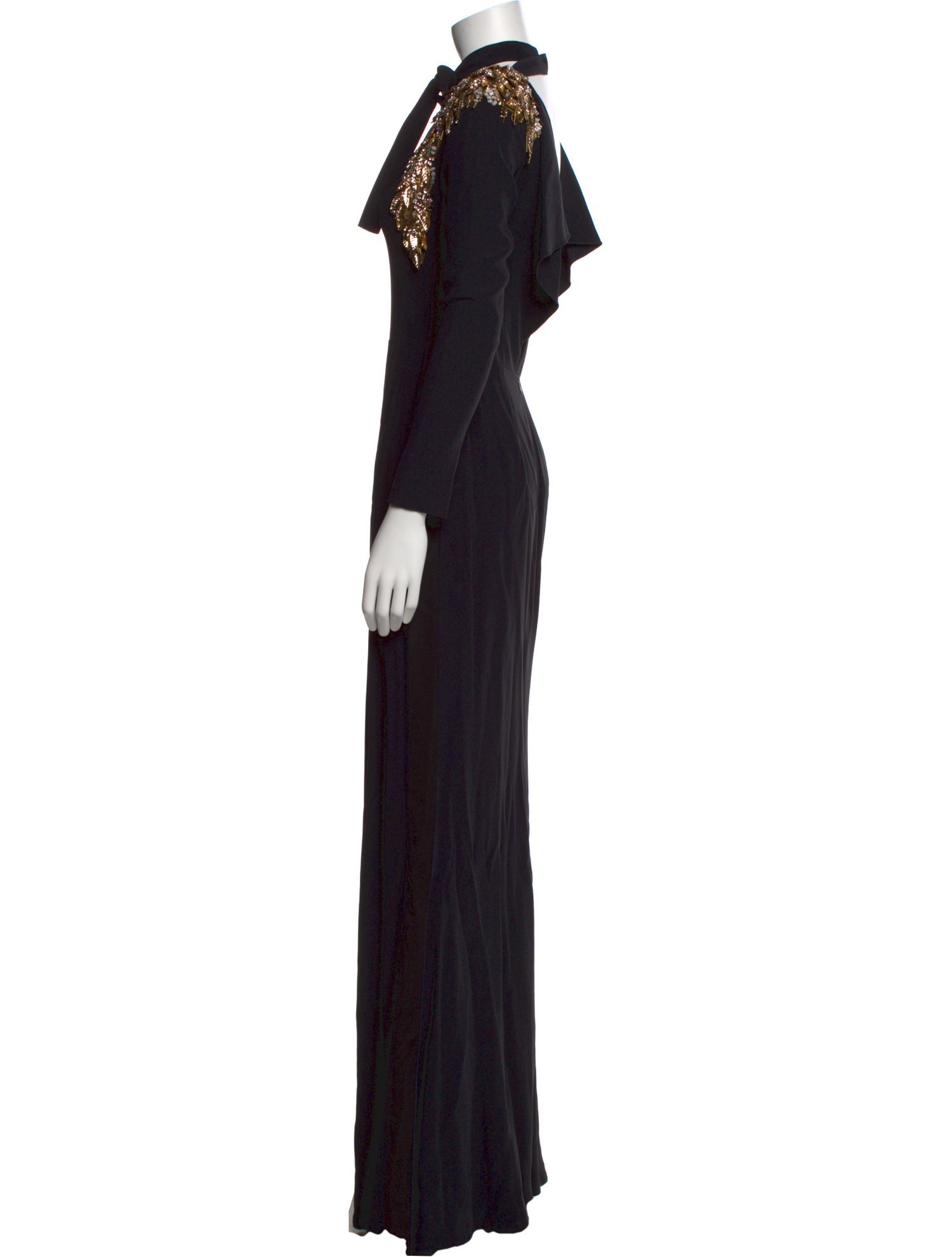 Alexander McQueen Mock Neck Long Dress