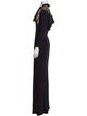 Alexander McQueen Mock Neck Long Dress