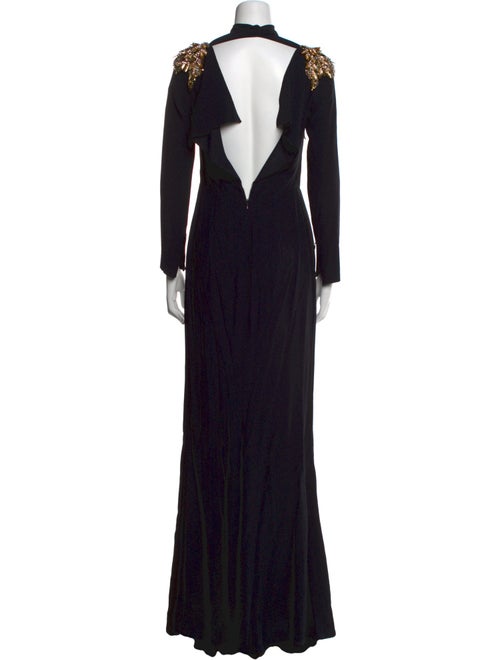 Alexander McQueen Mock Neck Long Dress