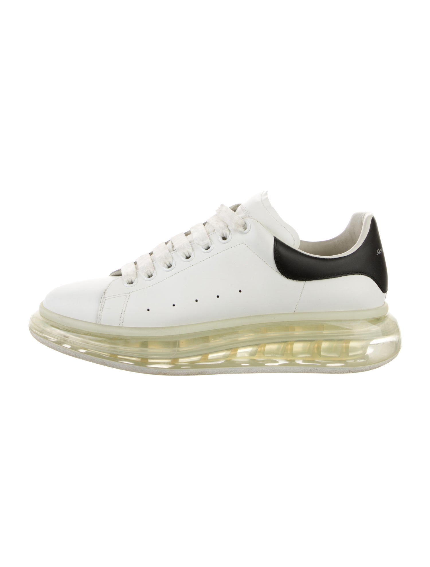 Alexander McQueen Leather Colorblock Pattern Sneakers