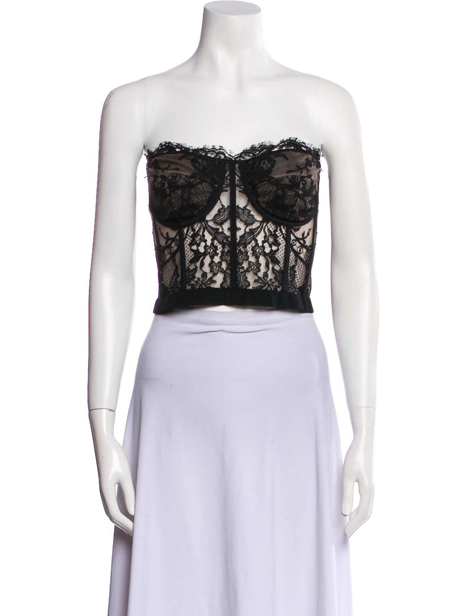 Alexander McQueen Strapless Crop Top