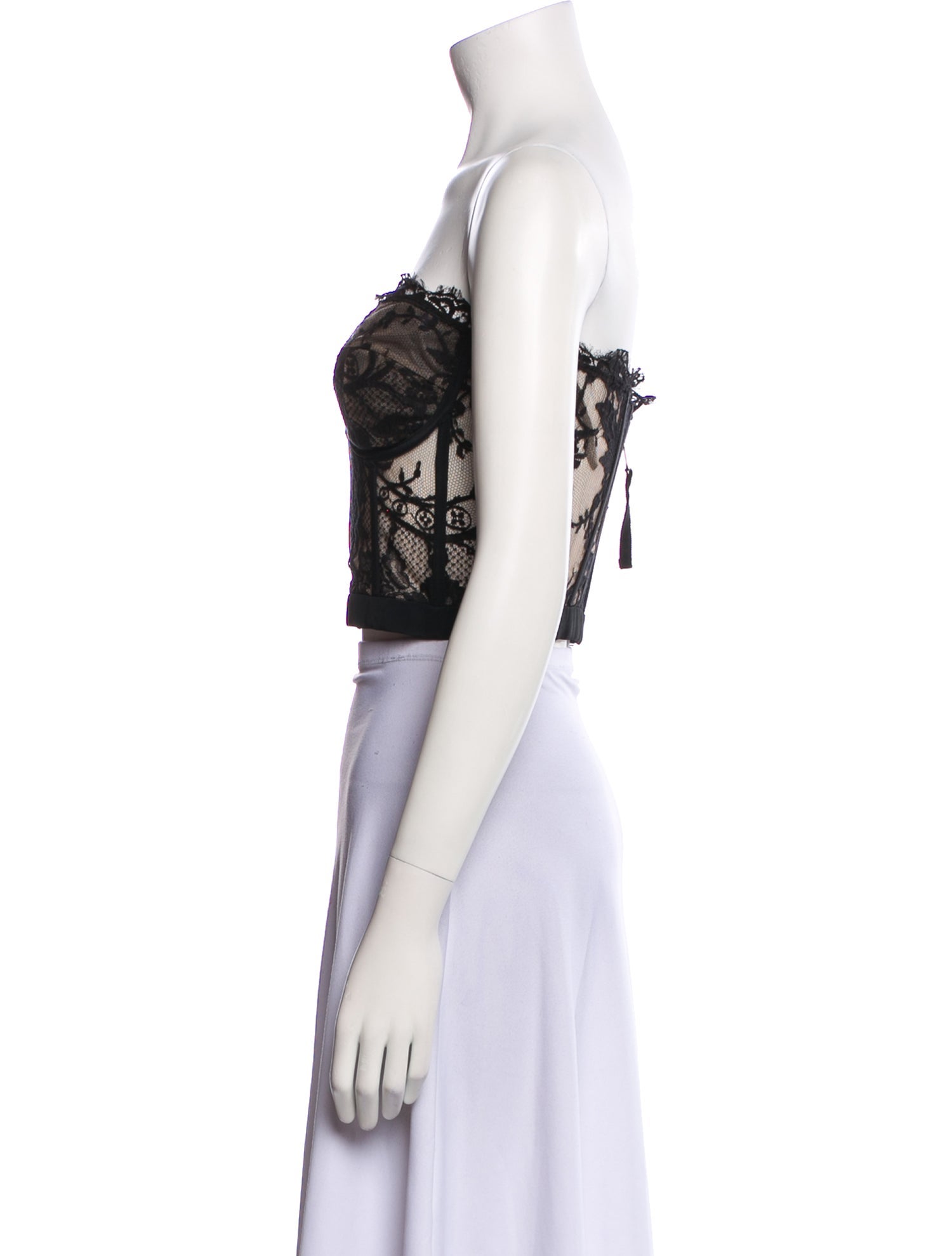 Alexander McQueen Strapless Crop Top