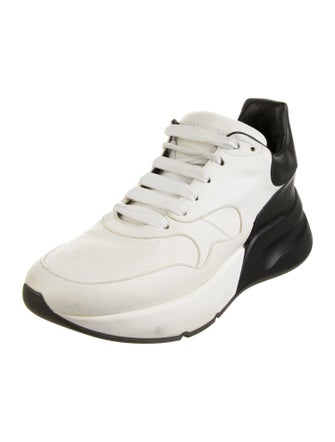 Alexander McQueen Leather Colorblock Pattern Chunky Sneakers