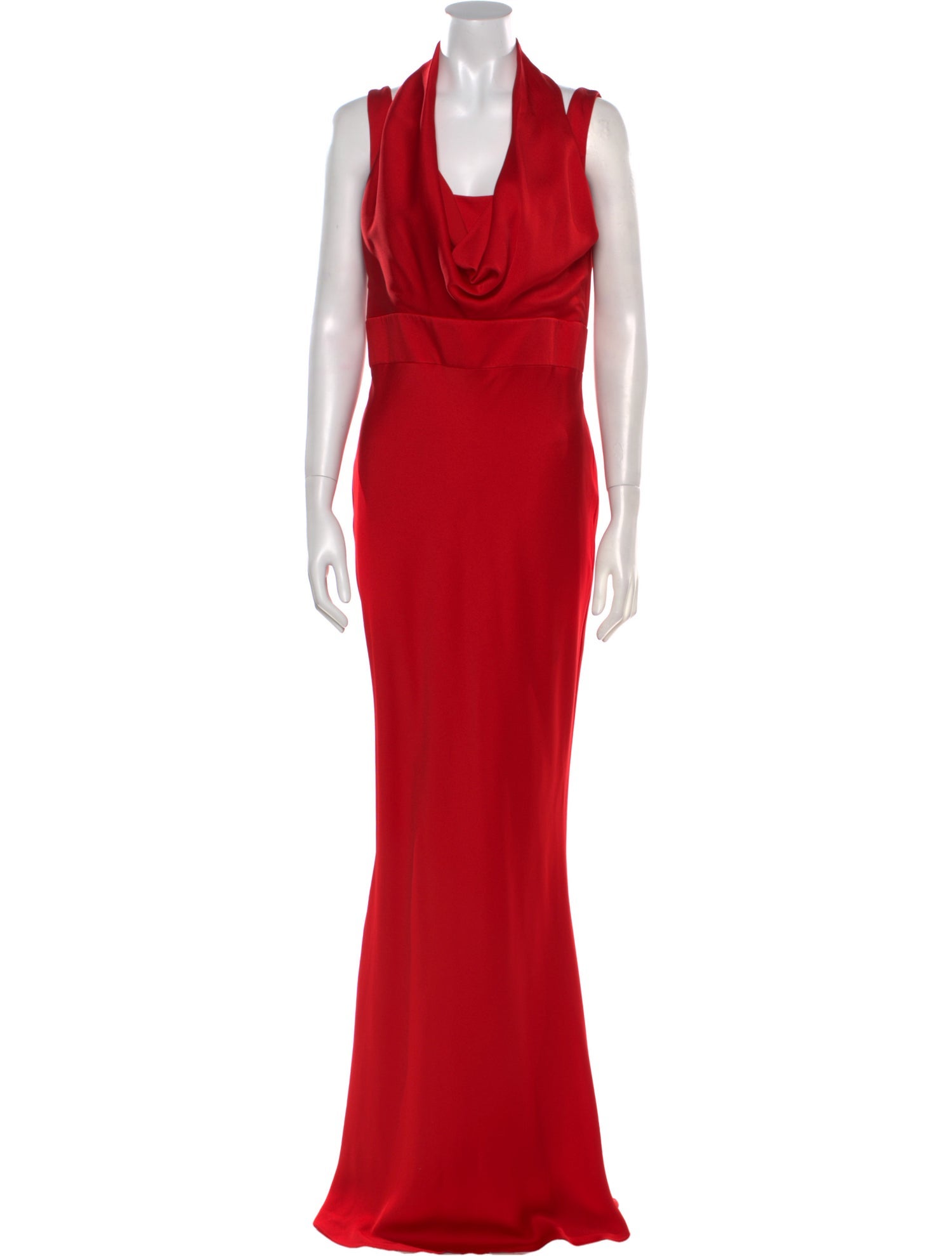 Alexander McQueen Cowl Neck Long Dress