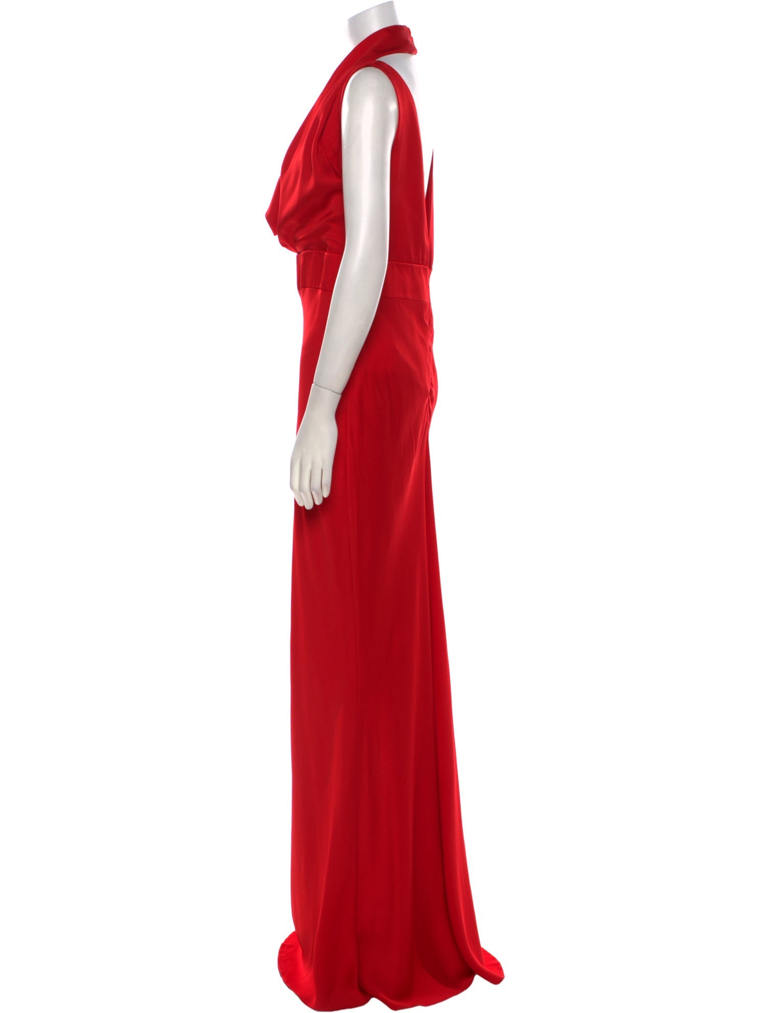 Alexander McQueen Cowl Neck Long Dress