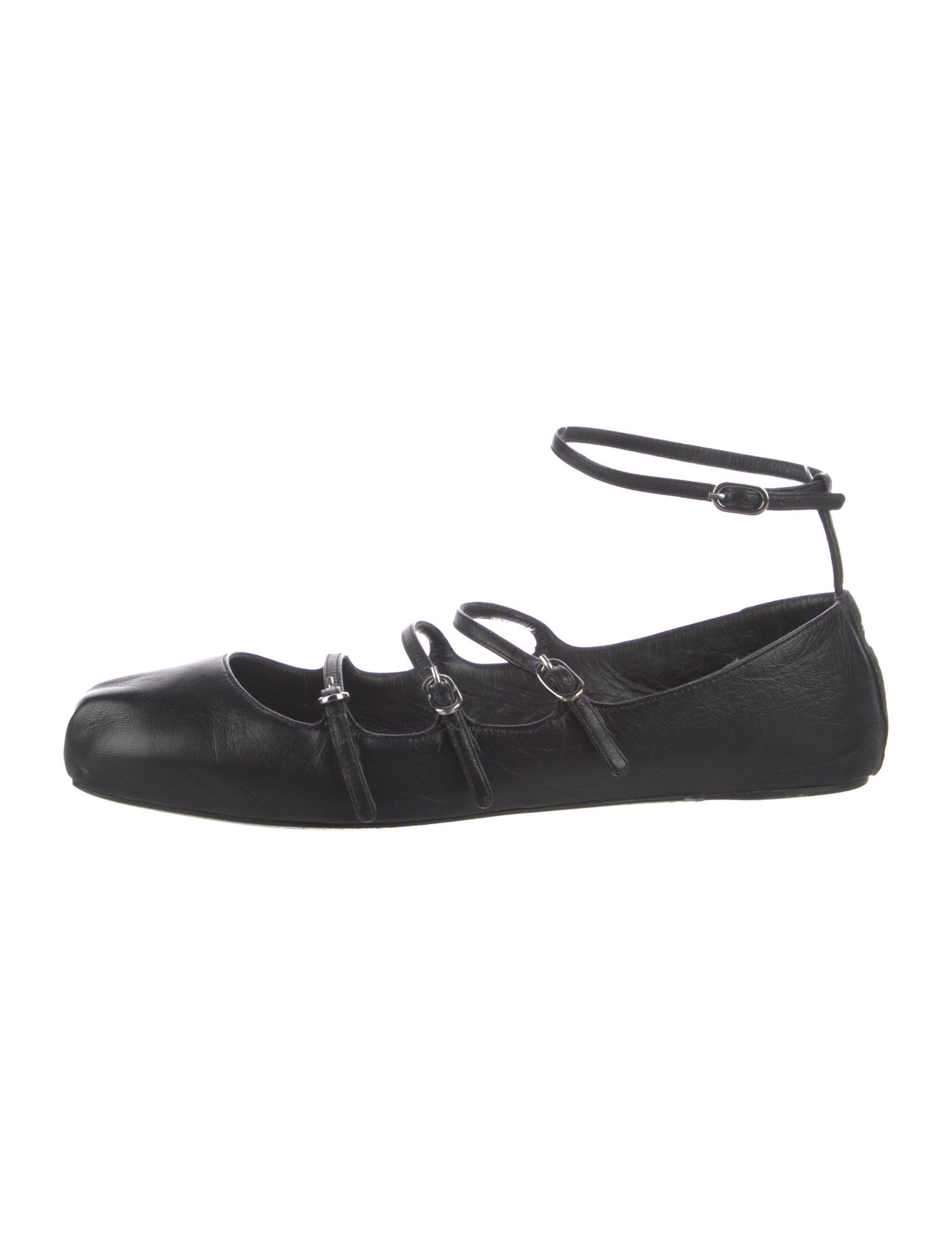 Alexander McQueen Leather Mary Jane Flats
