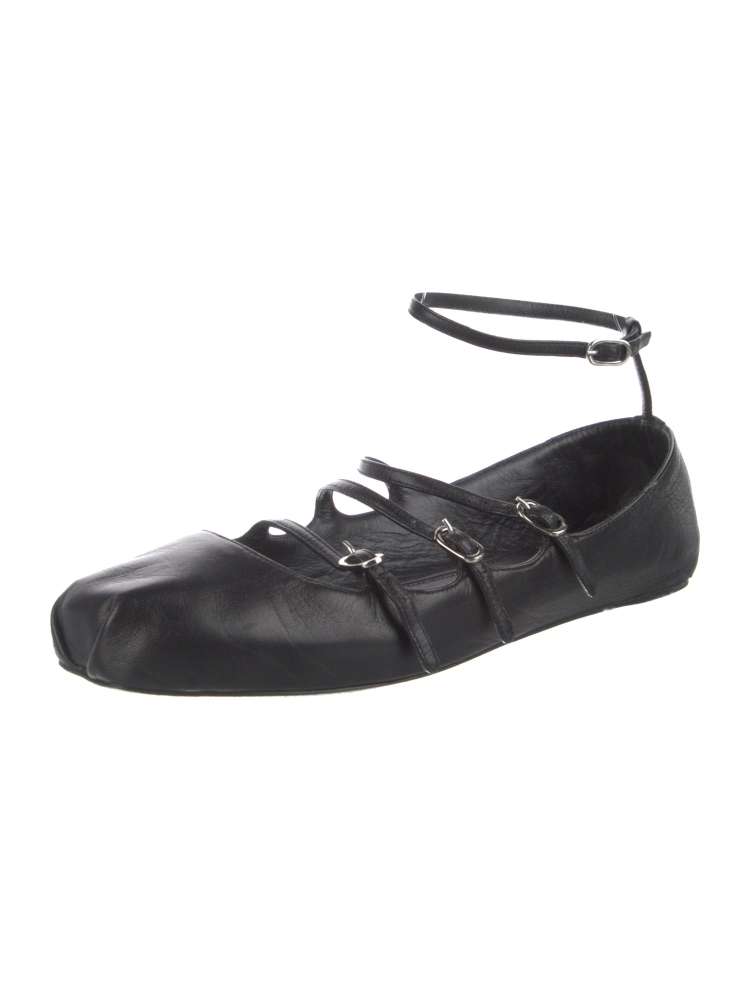 Alexander McQueen Leather Mary Jane Flats