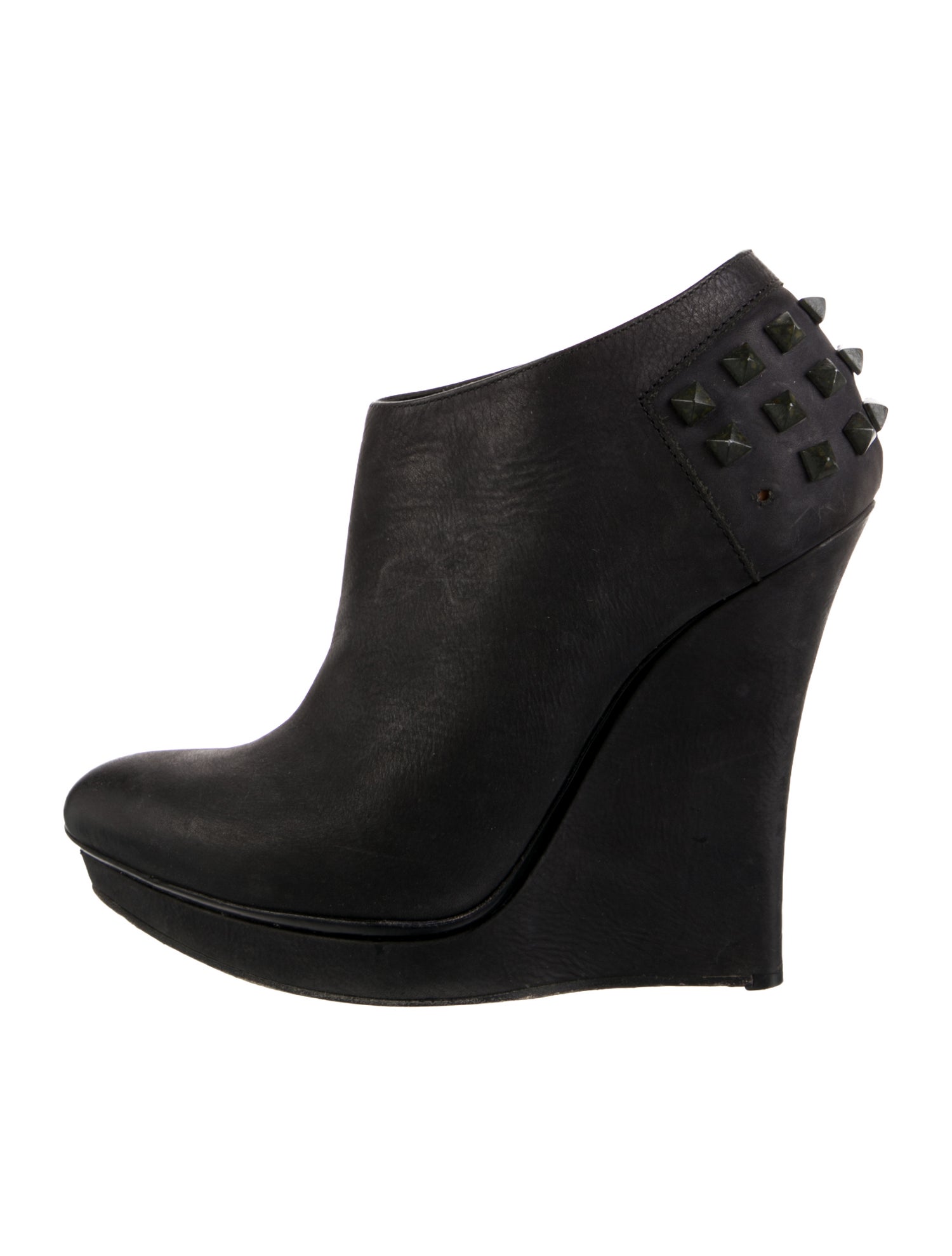Alexander McQueen Leather Studded Accents Boots