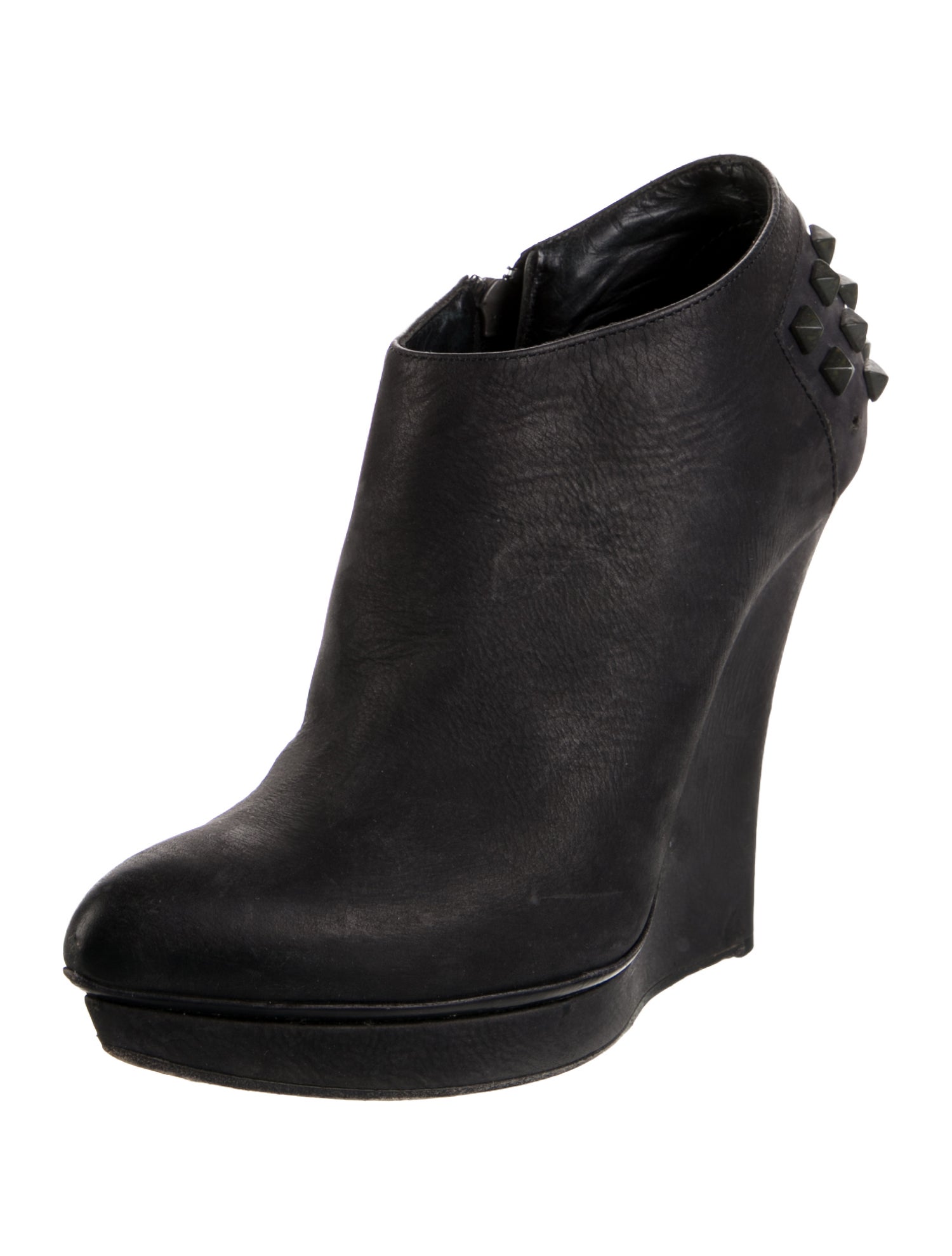 Alexander McQueen Leather Studded Accents Boots