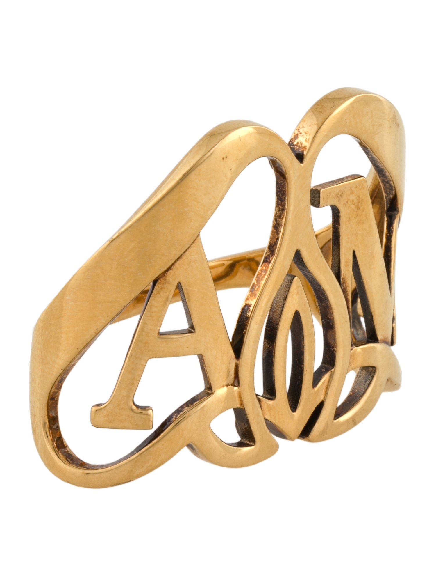 Alexander McQueen Logo Double Finger Ring